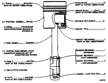 9N-5407 Ring 9N5407 Piston Body .040 Engine 9T-2547 Cylinder Liner 9T2547 Piston