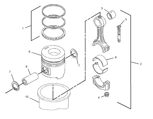 1282952 Piston Engine 128-2952 Ring 7E2899 Ring Group Piston Cylinder Liner 7E-2899