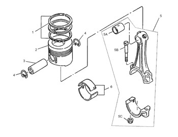 297-7752 Engine 1053635 Pump Group Piston Cylinder Liner 2977752 Piston Ring 105-3635