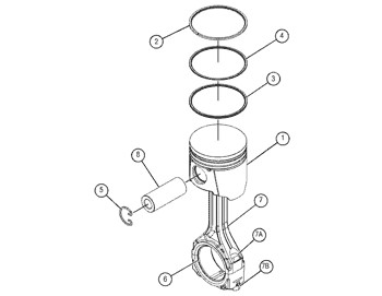 4P-2654 Ring Rs4P2654 Ring Set Piston Engine 213-1152 Cylinder Liner 2131152 Piston