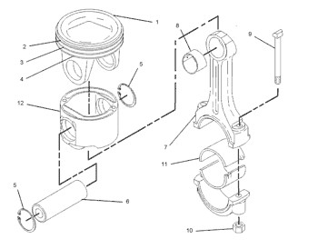 1077553 Crown A Engine 107-7553 Ring 6I497 Ring Piston Oil 4Mm Cylinder Liner 6I-497
