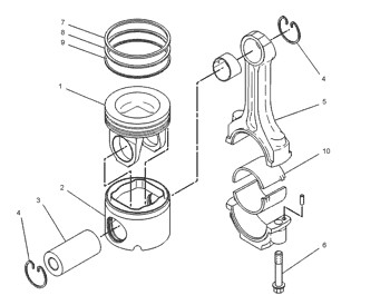 1352837 Crown As Engine 135-2837 Ring Rs2629288 Ring Set Piston Cylinder Liner 262-9288