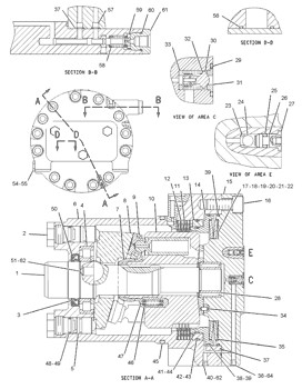1475860 Piston A Engine 147-5860 Ring Tak5250 Piston Kit(See T) Cylinder Liner Tak-5250