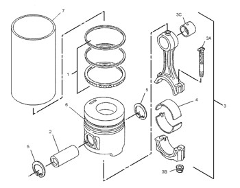 Tak-3102 Ring Tak3102 Piston Liner Kit Engine 228-9572 Cylinder Liner 2289572 Piston